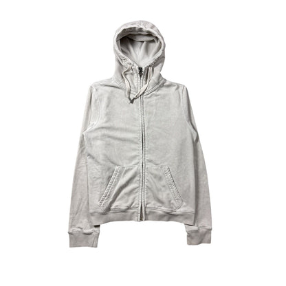 True Religion zip hoodie grey rhinestones logo horseshoe Y2K