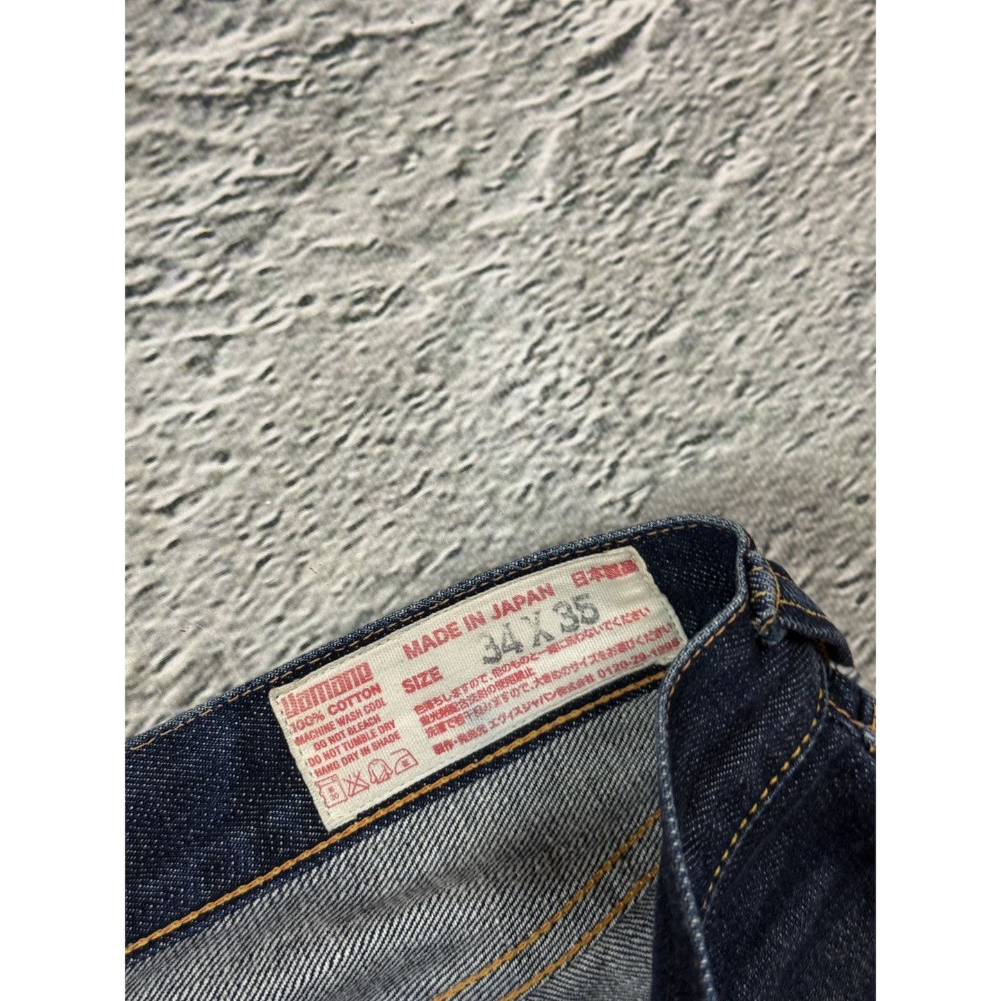 Evisu jeans white daicock big logo blue selvedge denim