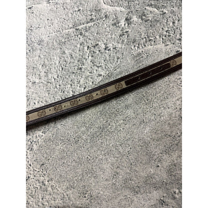 Gucci GG monogram belt biege black leather swag