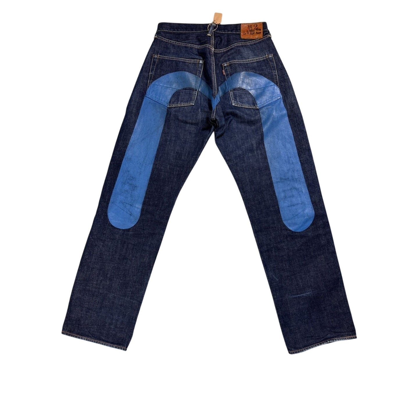 Evisu jeans daicock blue big logo selvedge denim