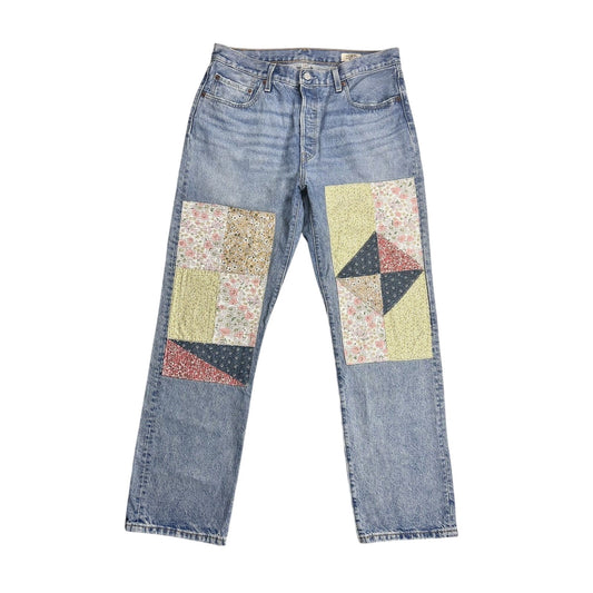 Levi’s 501 jeans 150 special edition 90s patchowork blue