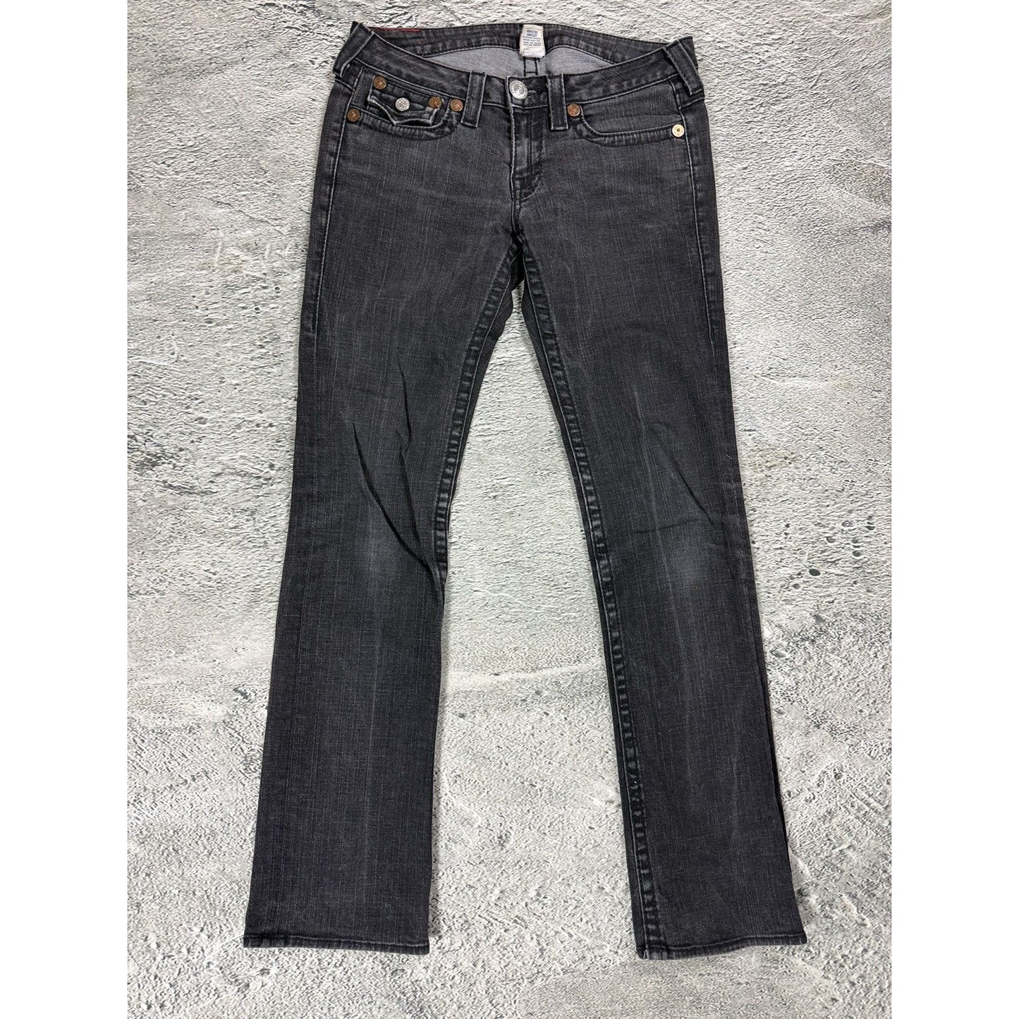 True Religion jeans vintage dark grey Billy flared