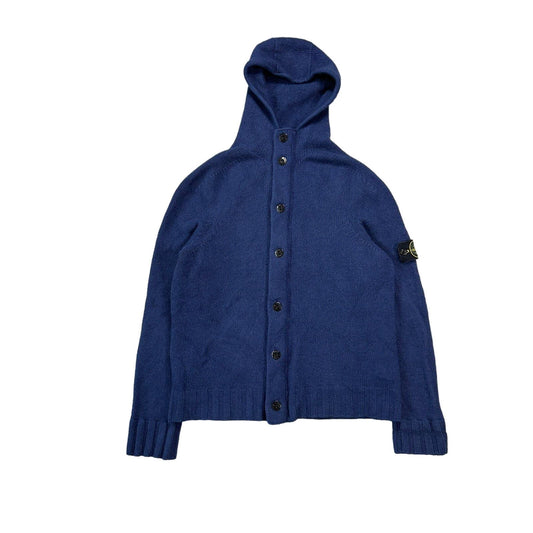 Stone Island zip hoodie knit blue vintage sweater AW 2005