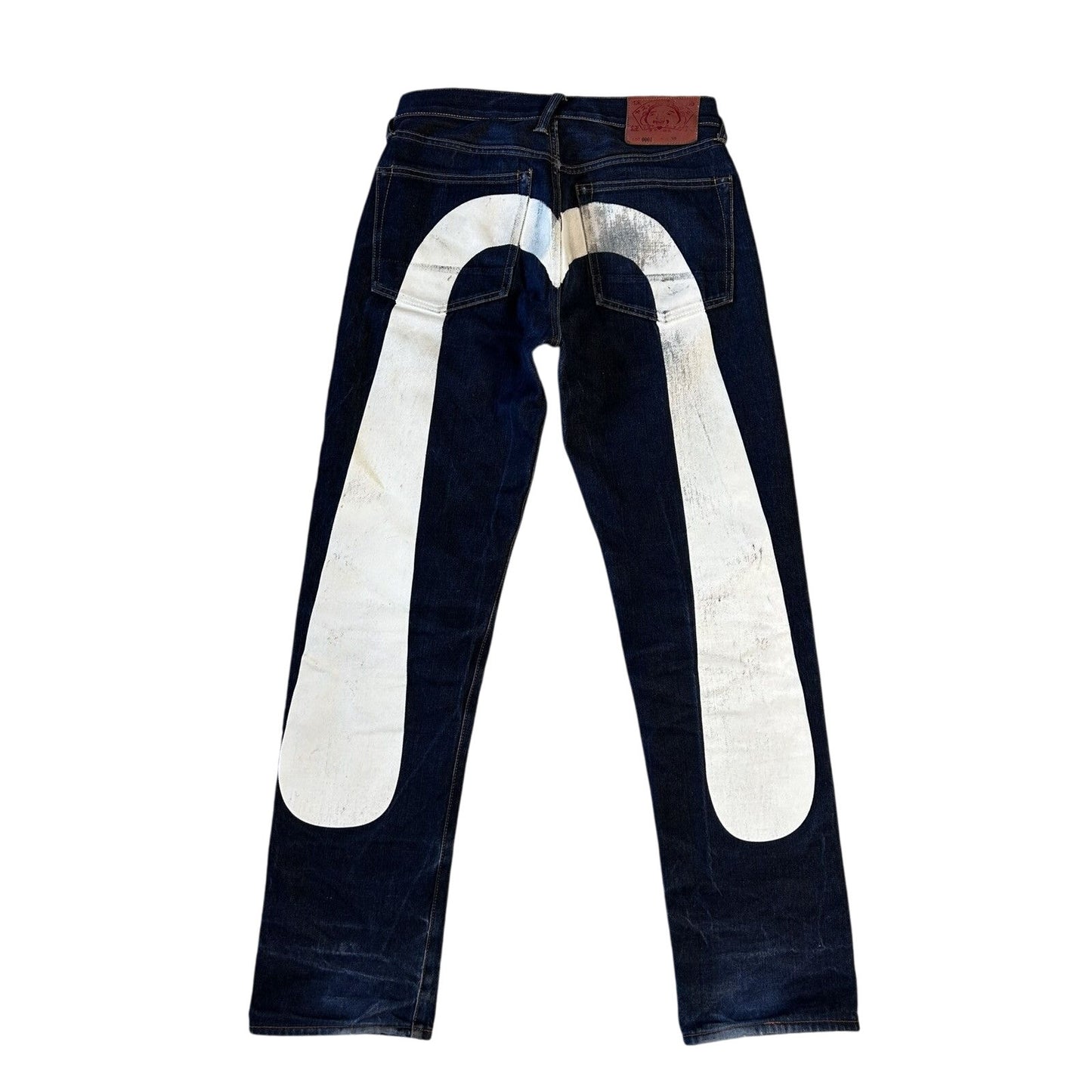 Evisu jeans daicock big logo white selvedge denim Japan