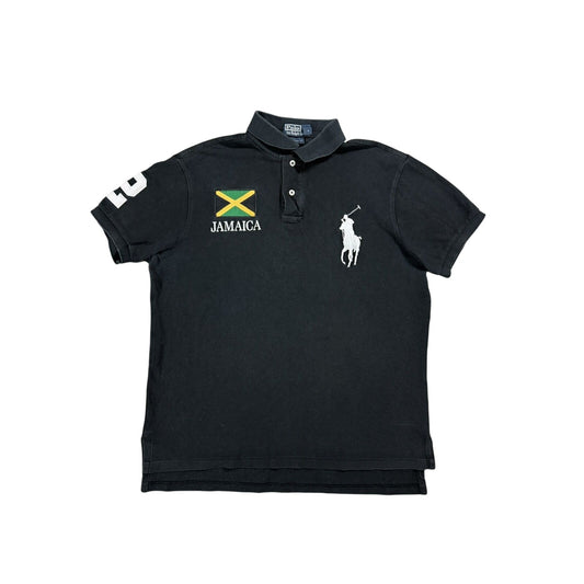 Chief Keef Polo Ralph Lauren Jamaica Balck Rasta polo shirt