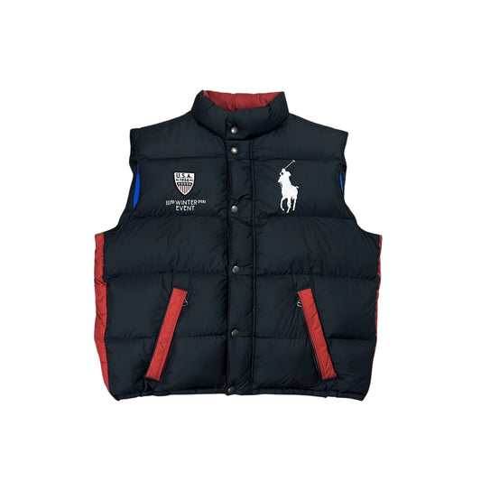 Chief Keef Polo Ralph Lauren vintage puffer vest black USA