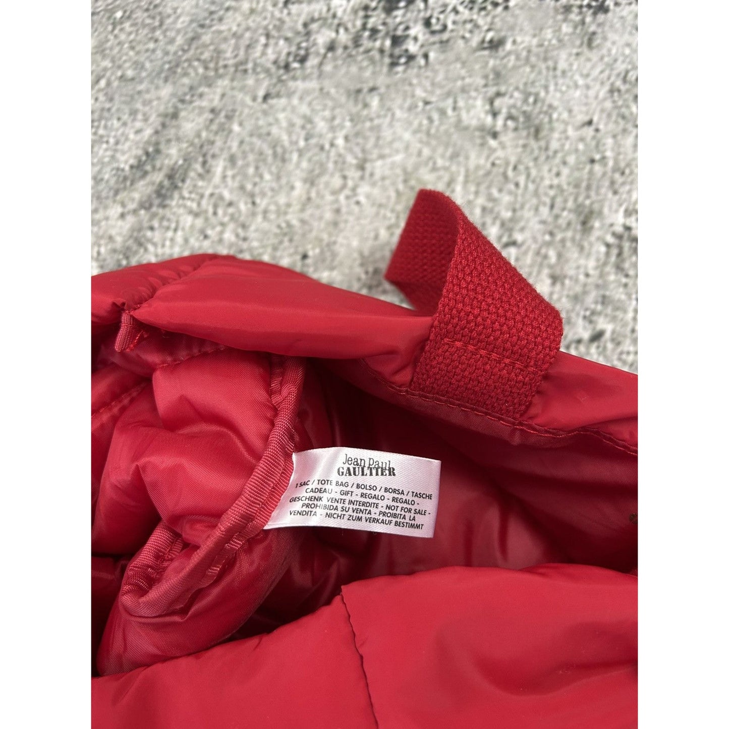 Jean Paul Gaultier tote bag puffy red