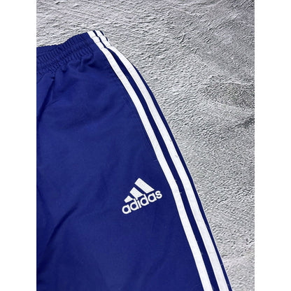 Adidas vintage navy blue nylon track pants drill Y2K