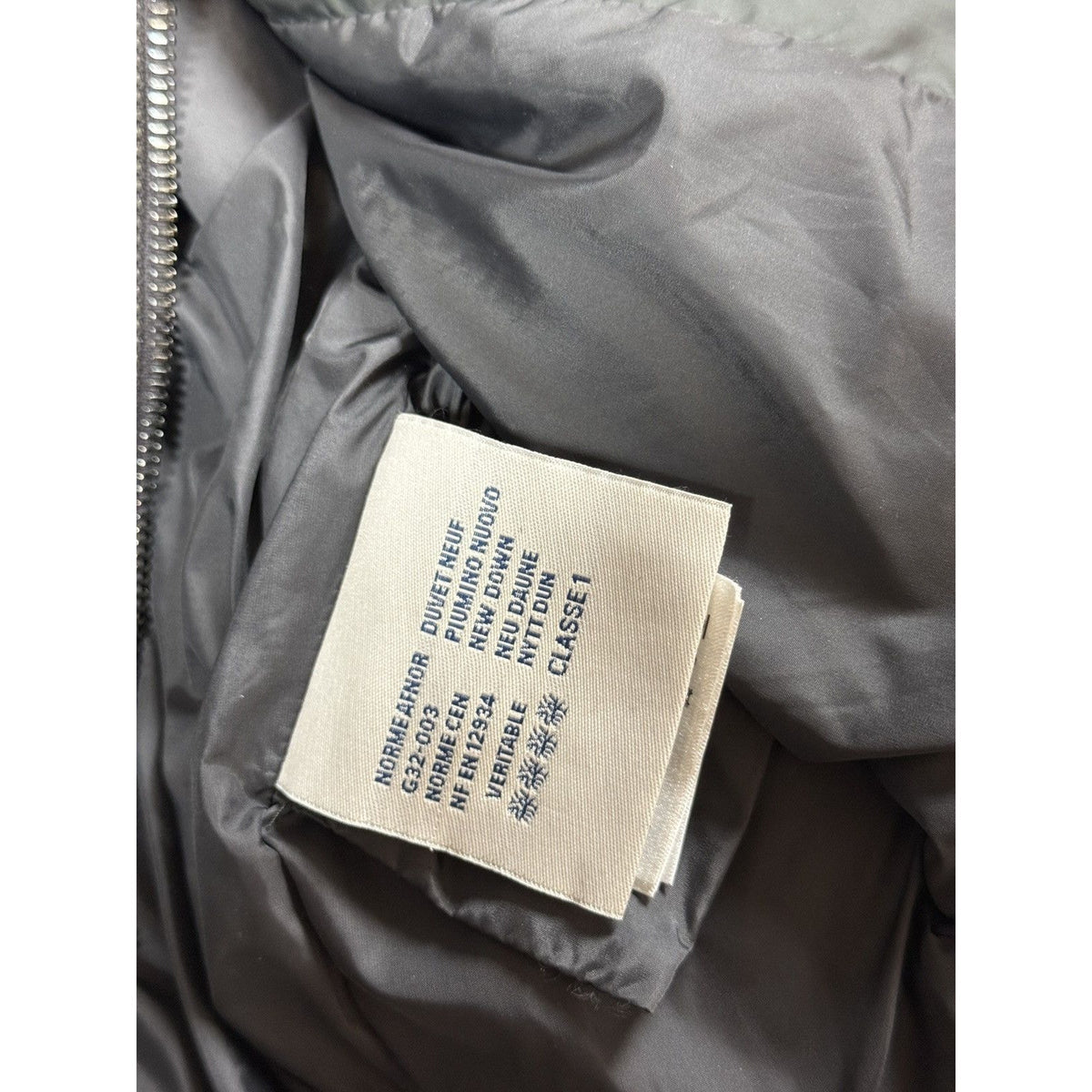 Moncler Fabrette puffer jacket grey down fur