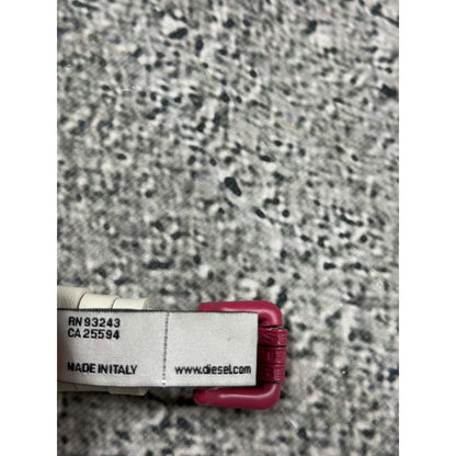 Diesel leather belt multicolour moving letters Y2K white