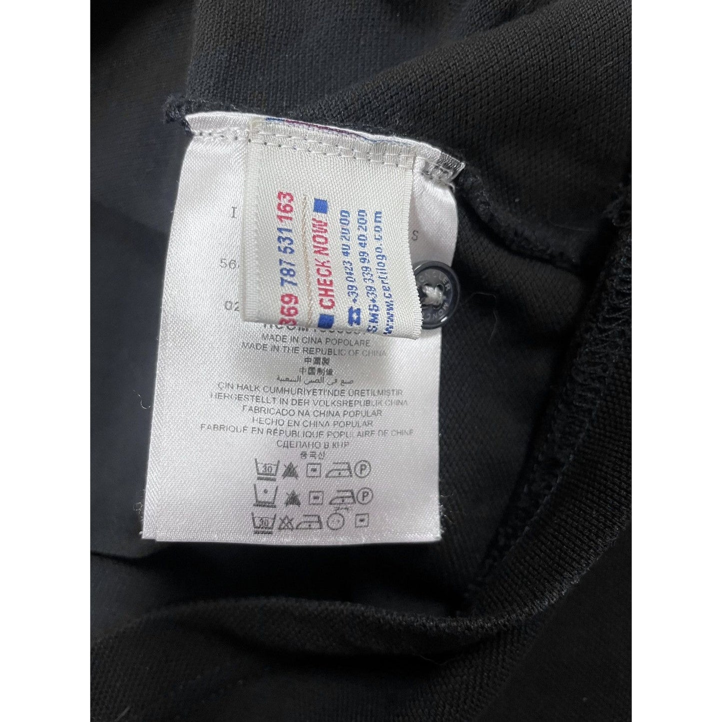 Moncler Polo Shirt black long sleeve T-shirt logo