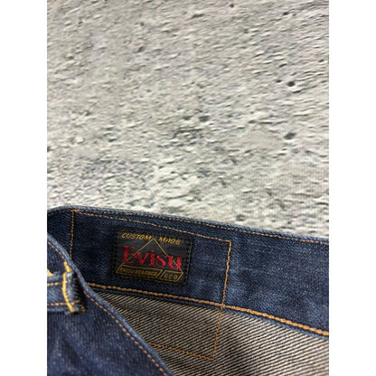 Evisu jeans daicock big logo yellow selvedge denim