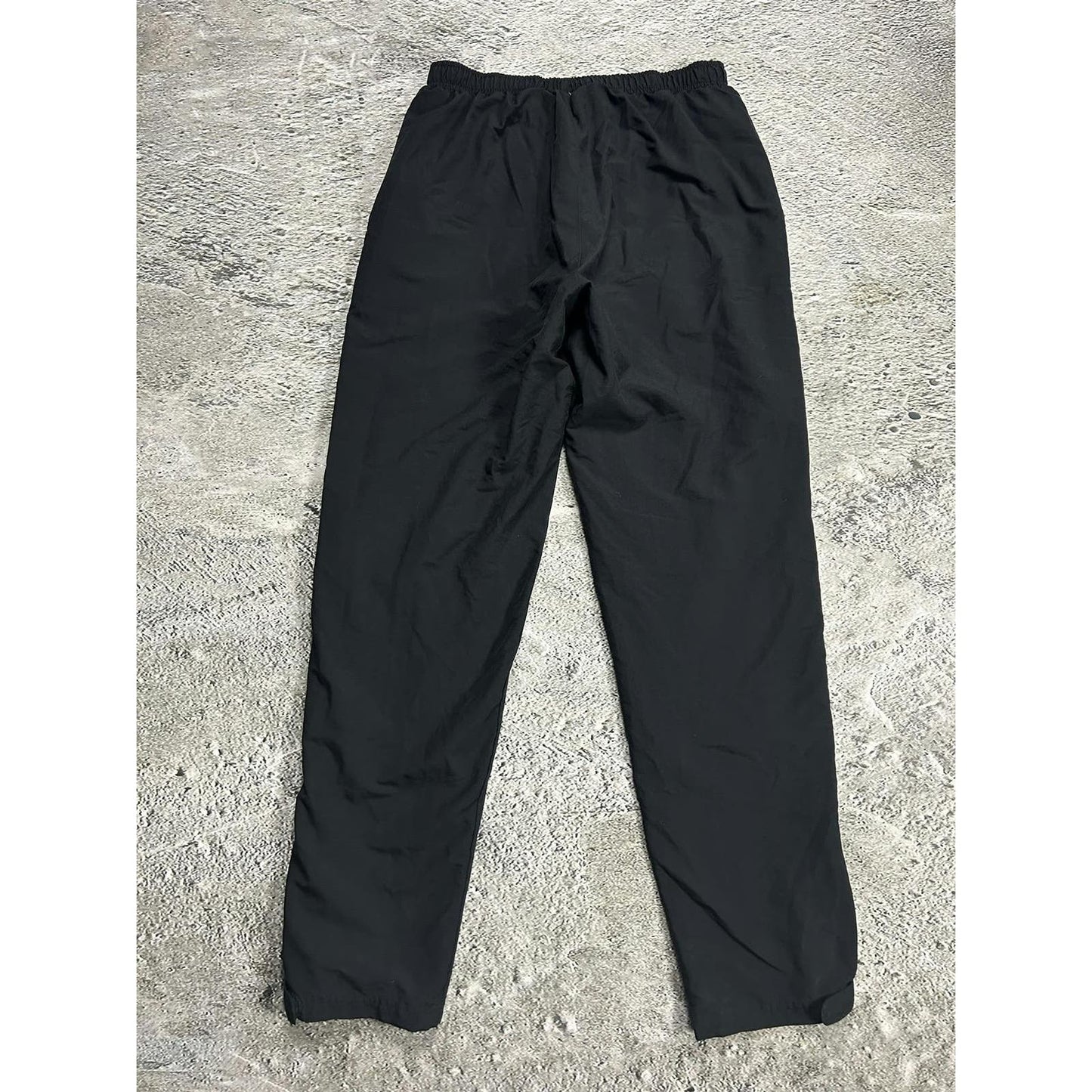 Nike vintage nylon black track pants small swoosh drill Y2K