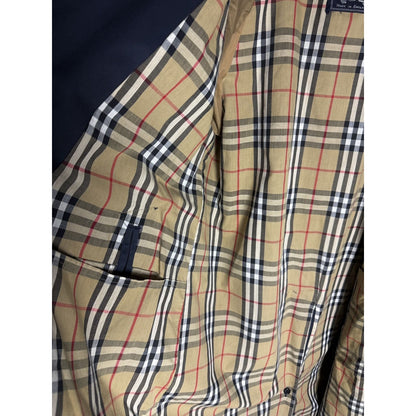 Burberrys coat navy vintage nova check Burberry