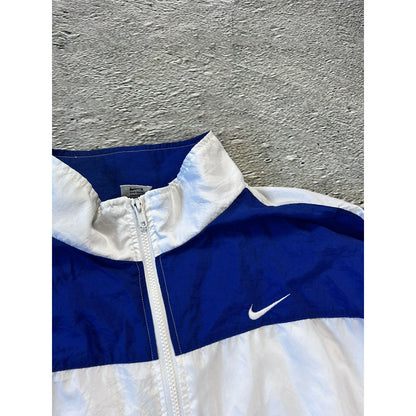 Nike track jacket nylon white blue vintage 90s