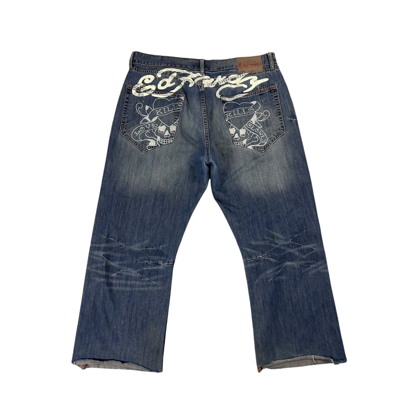 Ed Hardy Christian Audigier vintage jeans big logo pants