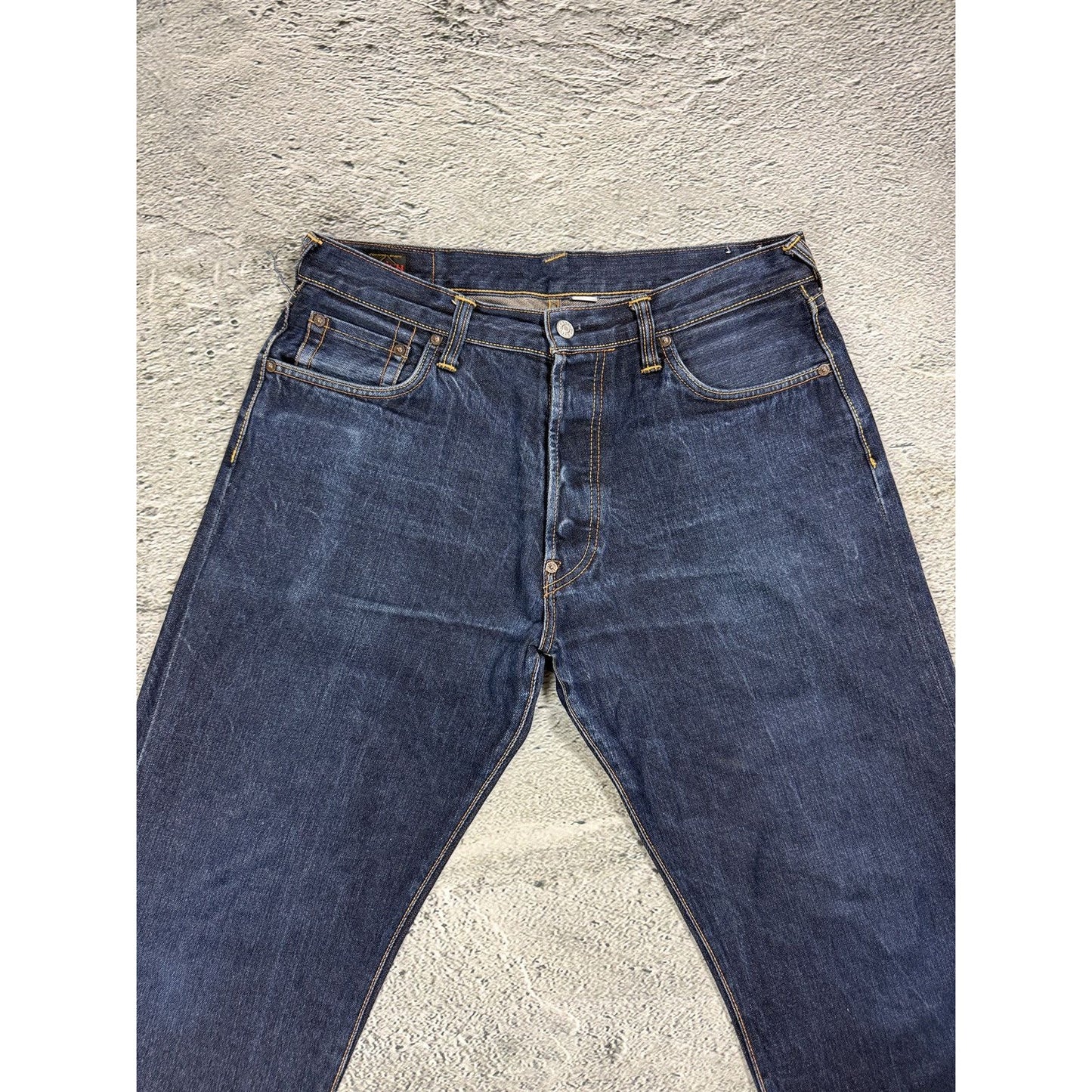 Evisu jeans daicock big logo red selvedge denim