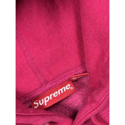 Supreme reverse Tag Hoodie fuchsia pink