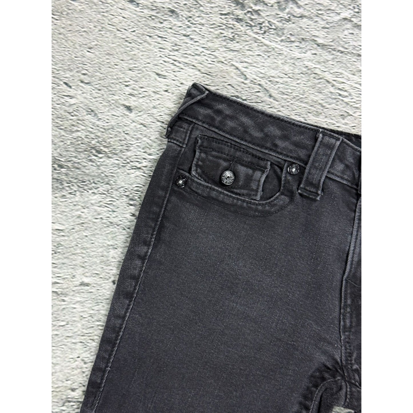 True Religion bootcut jeans black thick stitching Y2K Becca