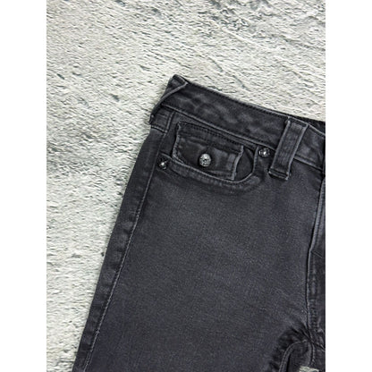 True Religion bootcut jeans black thick stitching Y2K Becca