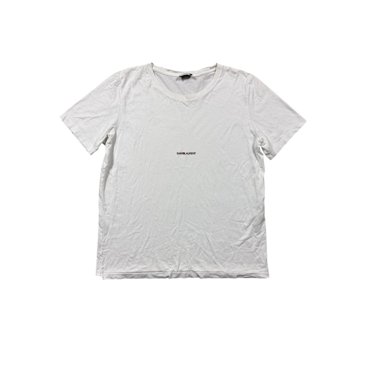 Saint Laurent Paris Hedi Slimane logo T-shirt SLP white