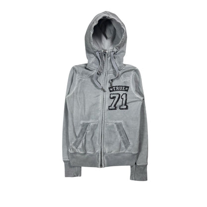 True Religion vintage zip hoodie grey gems 71 Y2K