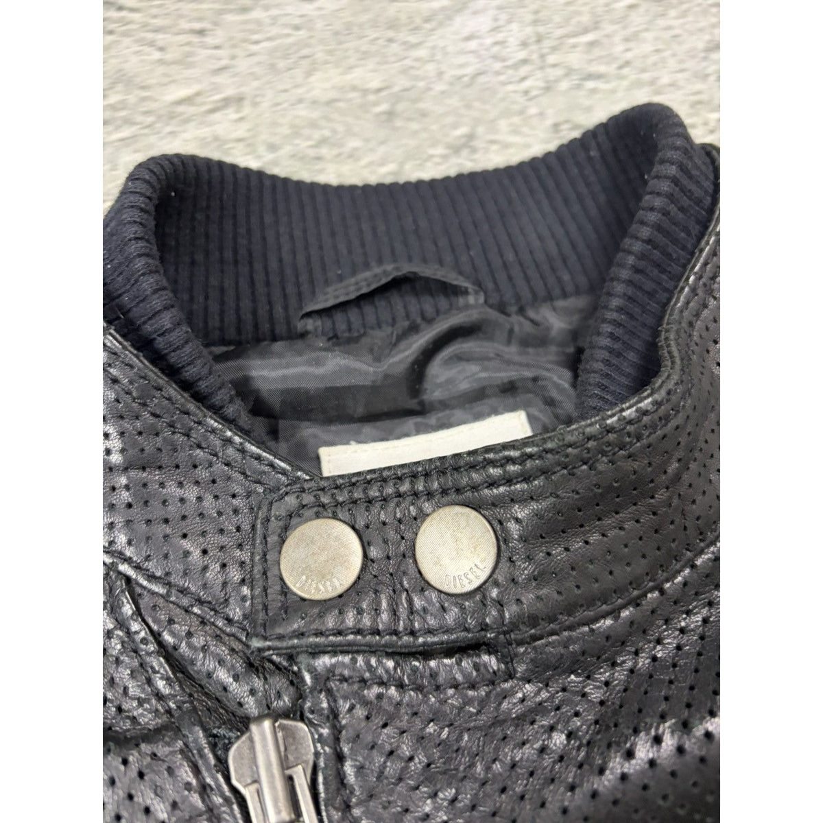 Diesel Vintage Leather asymetric black Jacket Avant Garde