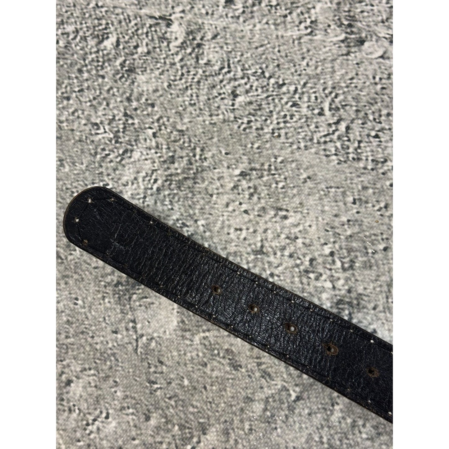 True Religion belt leather black Y2K thick stitching