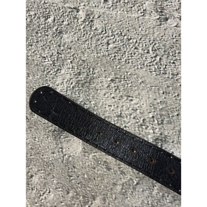 True Religion belt leather black Y2K thick stitching