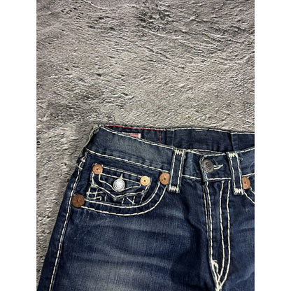 True Religion Blue jeans thick stitching Ricky