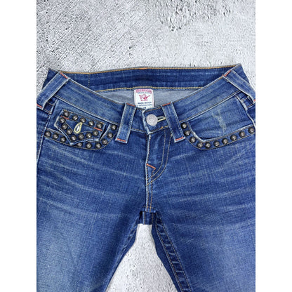 True Religion jeans studded blue flared Billy