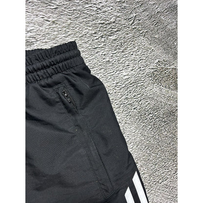 Adidas vintage black track pants small logo 2000s drill Y2K