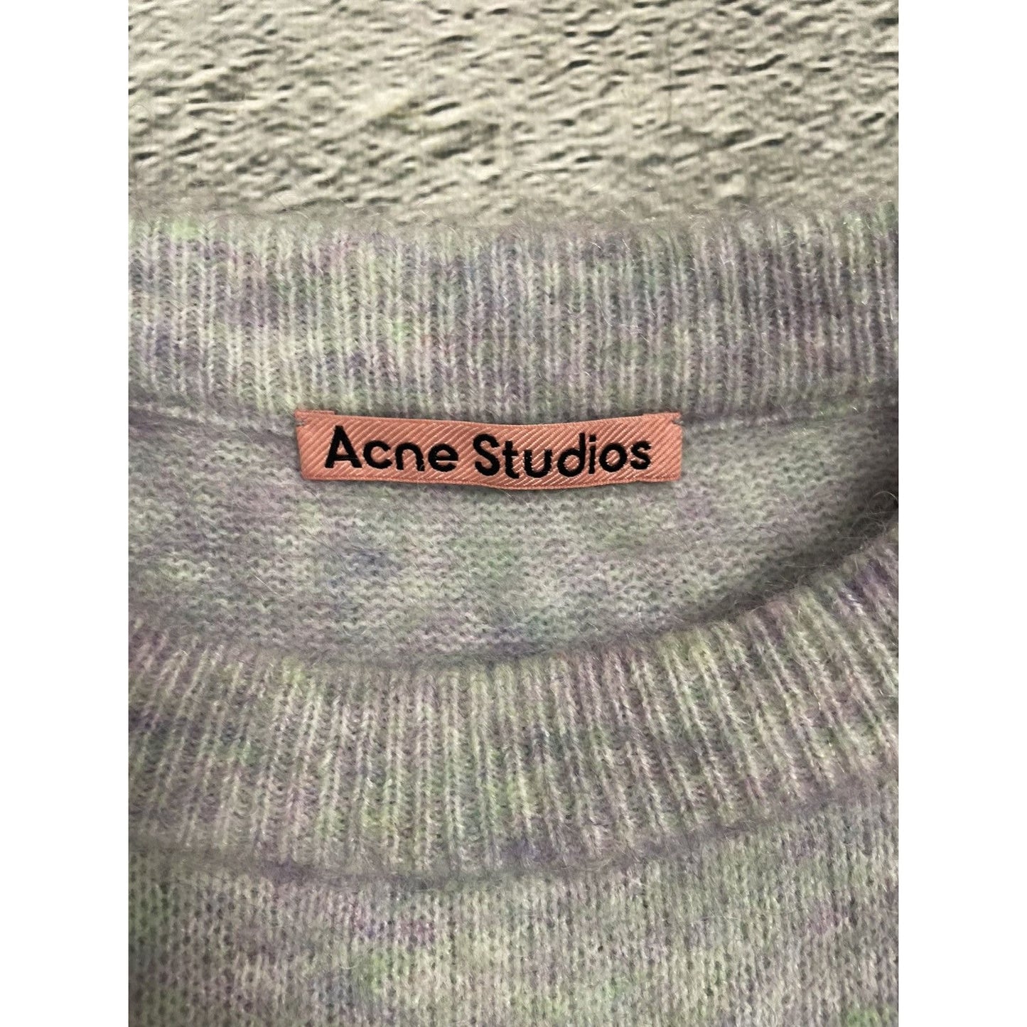 Acne Studios mohair sweater grey purple green