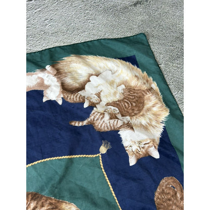 Vintage scarf cats fullprint shawl
