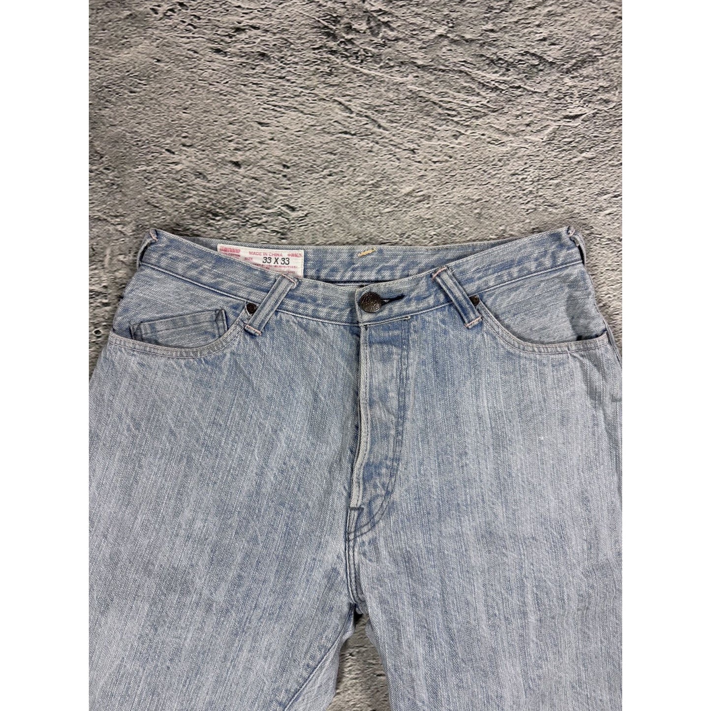 Evisu Yamane jorts light blue Y2K shorts denim white gull
