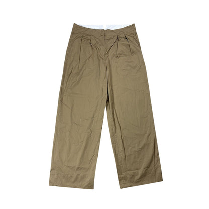 Arket cotton wide leg trousers baggy brown