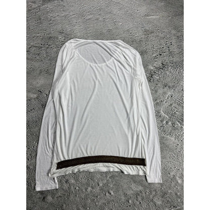 Gucci longsleeve Y2K Tom Ford era white sequin logo