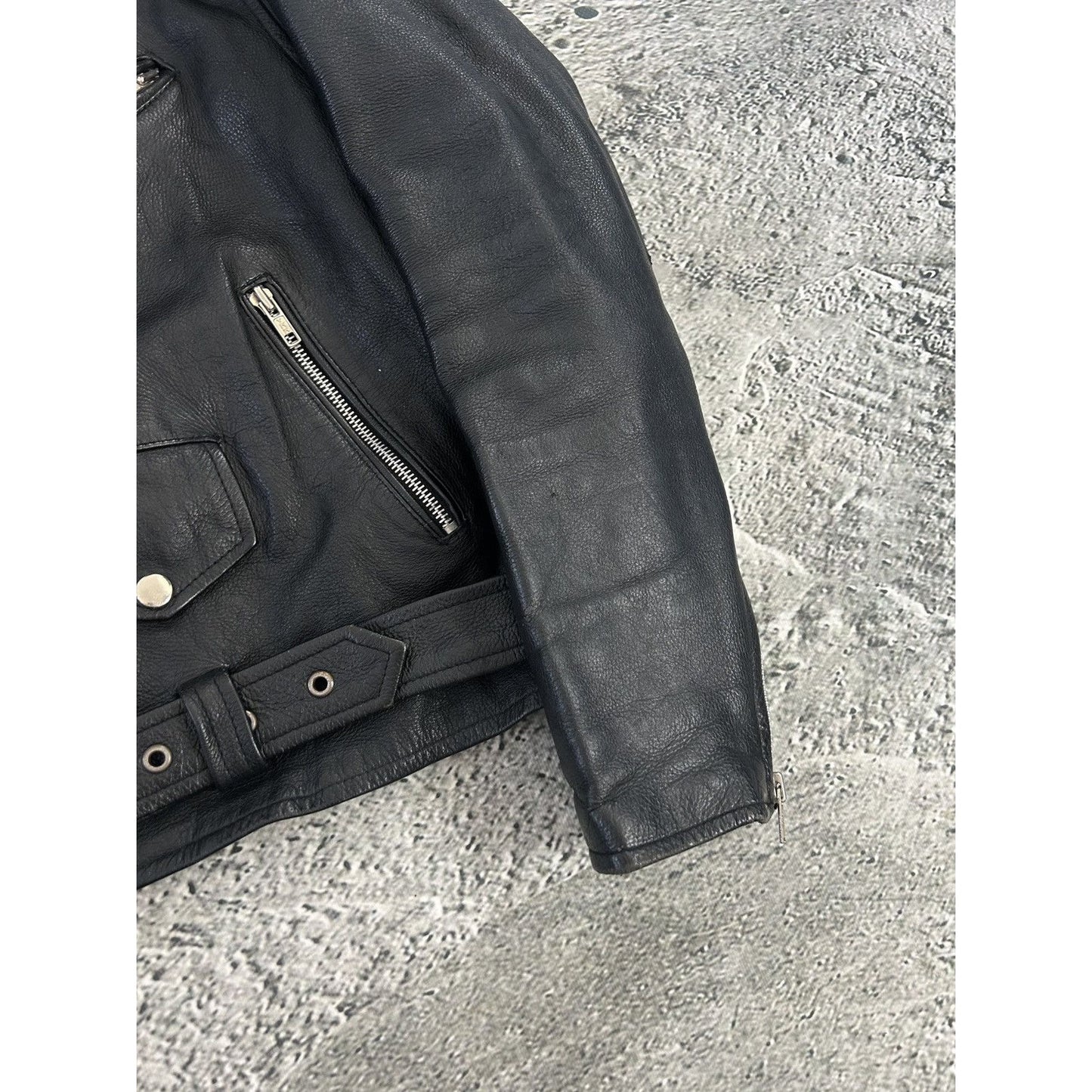 Vintage Leather Jacket Avant Garde Rare Black Studded