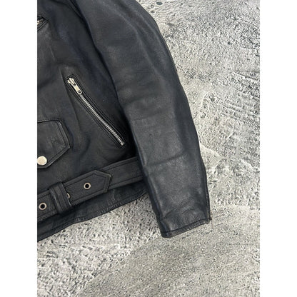 Vintage Leather Jacket Avant Garde Rare Black Studded