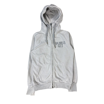 True Religion zip hoodie grey rhinestones logo Los Angeles