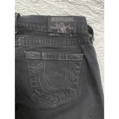 True Religion jeans biker black vintage Y2K slim skinny