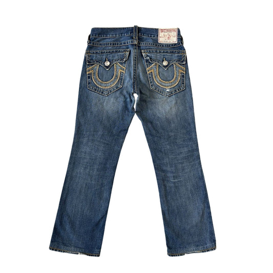 True Religion vintage blue jeans Ricky thick stitching Y2K