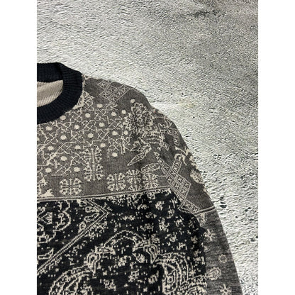 Diesel sweater linen paisley vintage avant garde abstract