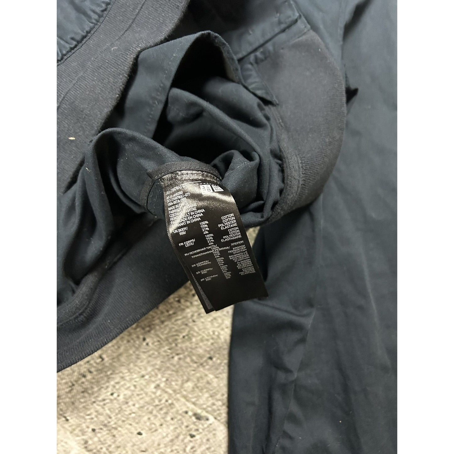 Uniqlo Lemaire Cotton Jacket navy button-up