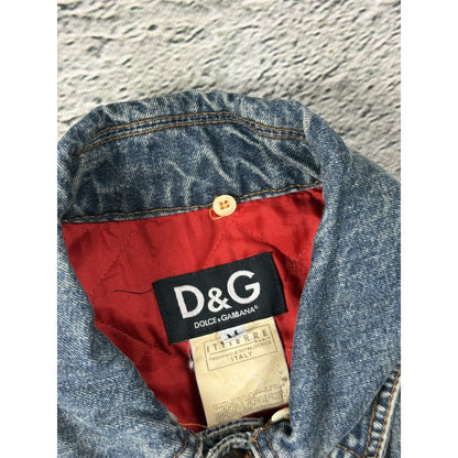 Dolce & Gabbana D&G denim jacket blue Red Lining