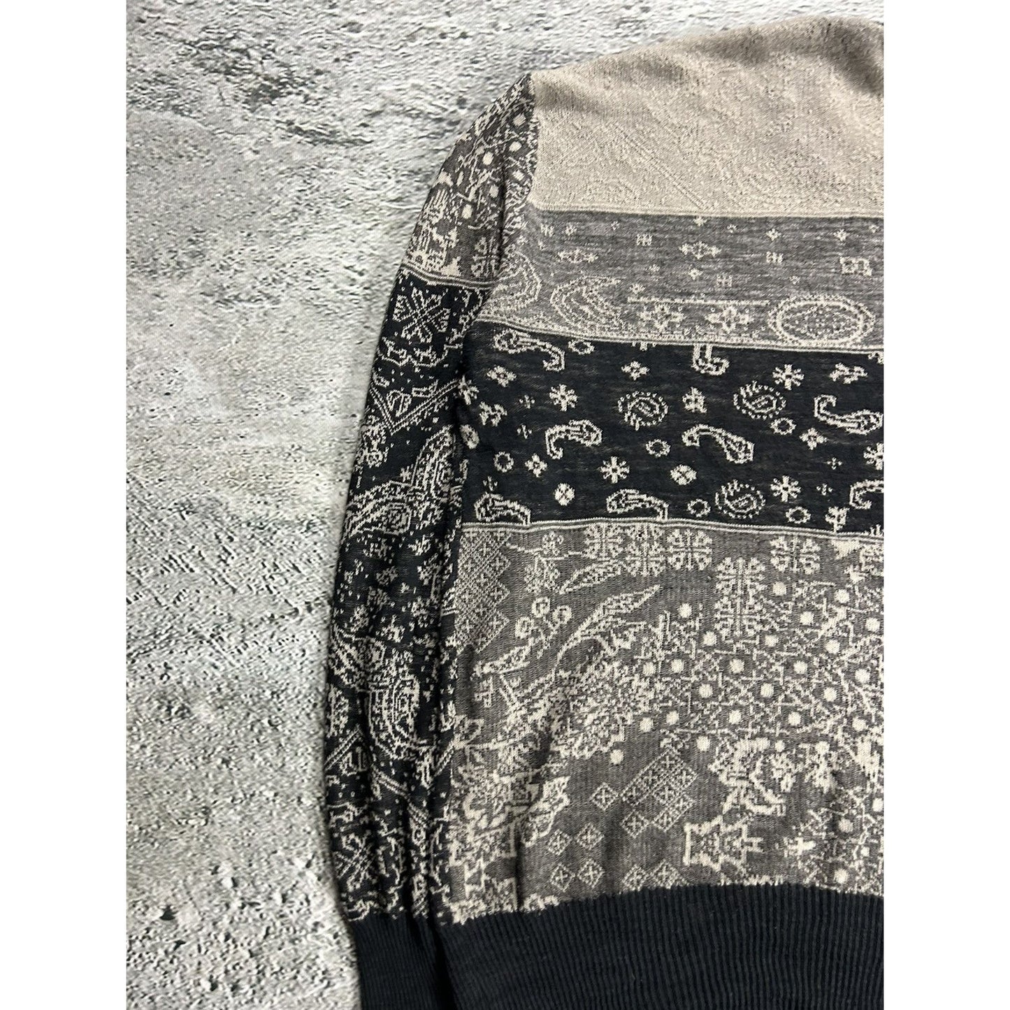 Diesel sweater linen paisley vintage avant garde abstract