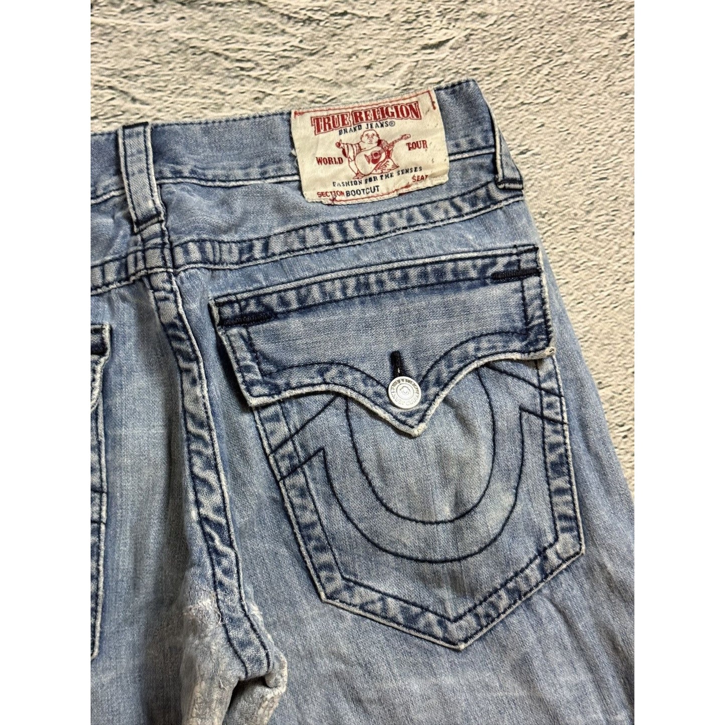 True Religion jeans vintage washed blue denim pants bootcut