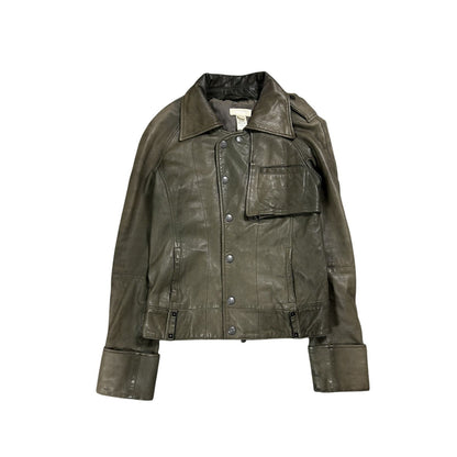 Diesel leather jacket brown vintage avant garde