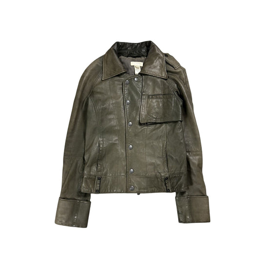 Diesel leather jacket brown vintage avant garde