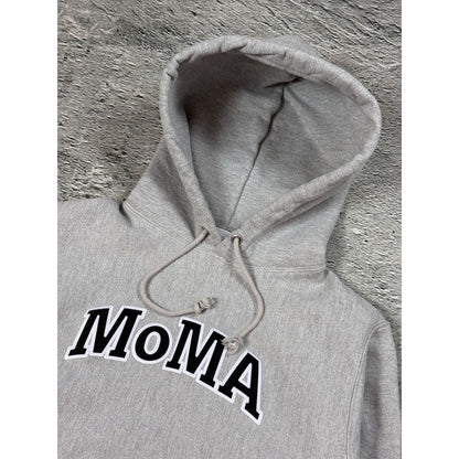 MoMa hoodie champion reverse weave big logo grey New York